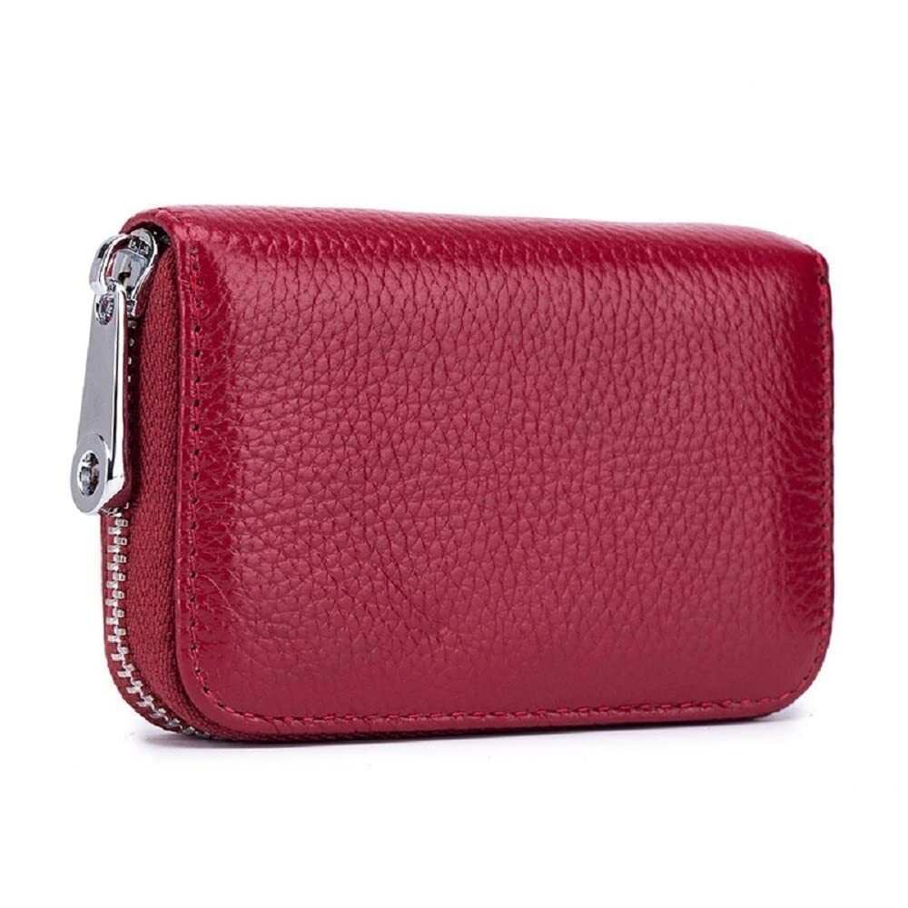 4669 Card Wallet RFID Blocking Leather Multipurpose Zipper Card Holder